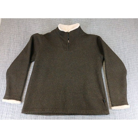 Kuhl Alfpaca Fleece Quarter Zip Pullover Sweater Jacket Brown Womens Size Large - Picture 2 of 11